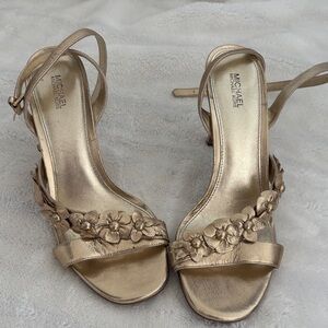 Michael Kors Metallic Floral Heels